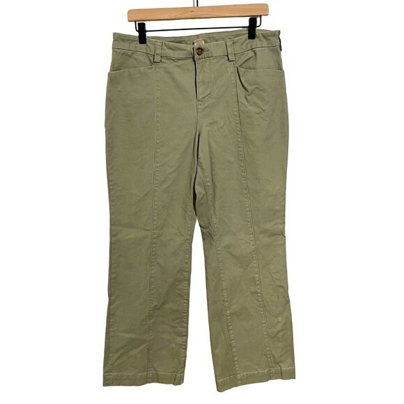 Duluth Pants - Duluth Trading Womens Green Chino Pants Size 12 / 29 Straight Leg Stretch